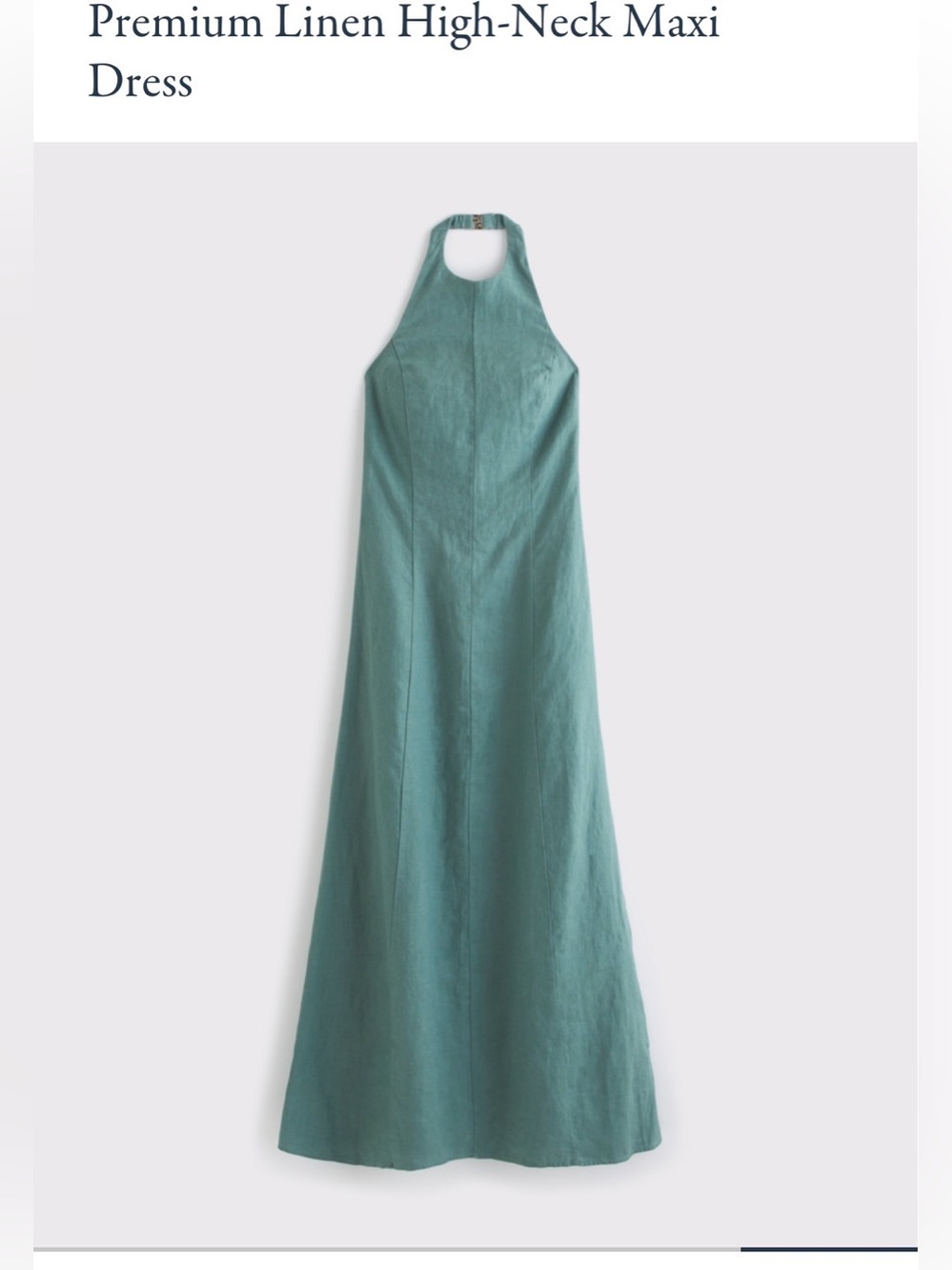 Abercrombie & Fitch Sage Green Maxi Halter Dress - Picture 12 of 16